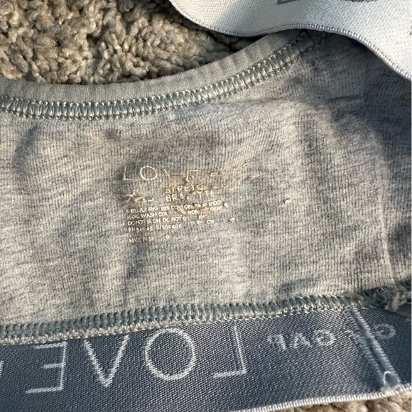 GAP LOVE White Stretch Cotton Bralette XL Set of 2! Black gray pullover Bra soft - Picture 7 of 12